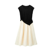 Women's TWILIGHT Contrast Color Spliced Dress